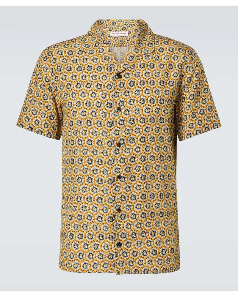 Orlebar Brown Camicia bowling Ribbert Giallo