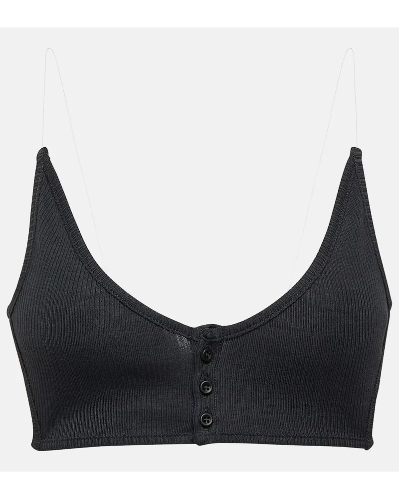 Y/PROJECT Bralette in jersey di cotone Grigio
