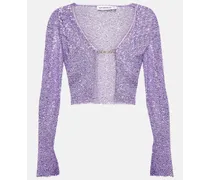 Cardigan cropped con paillettes