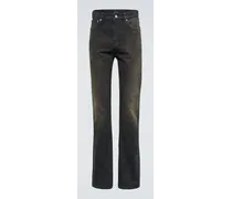 Balenciaga Jeans bootcut a vita media Marrone