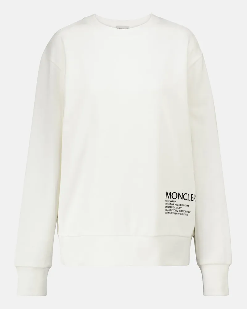 Moncler Felpa in cotone Bianco