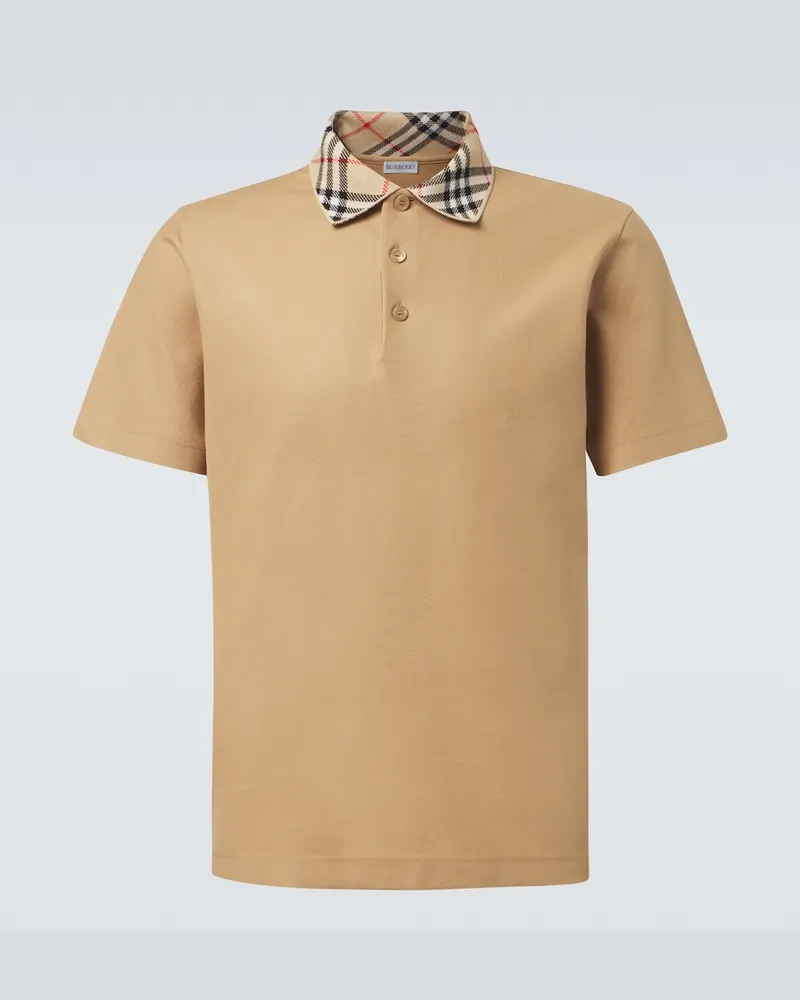 Burberry Polo in jersey di cotone Beige