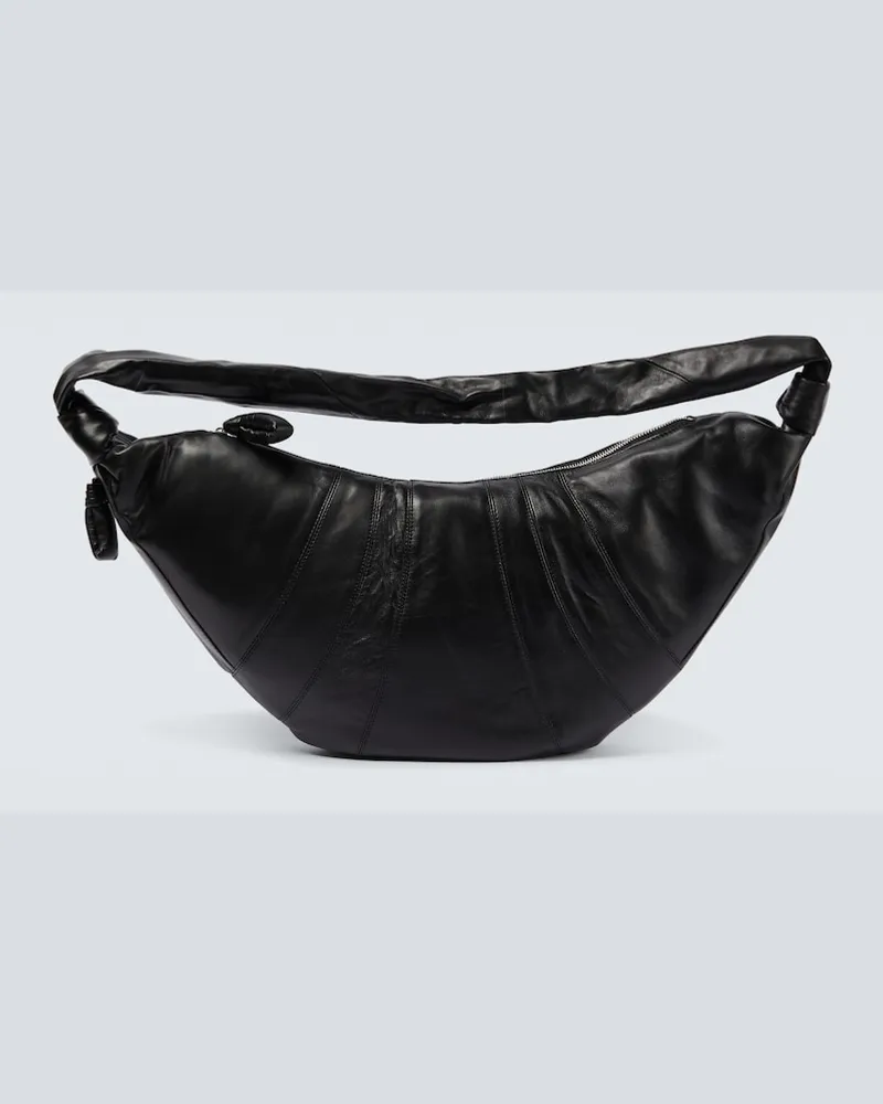 Christophe Lemaire Borsa Croissant Large in pelle Nero