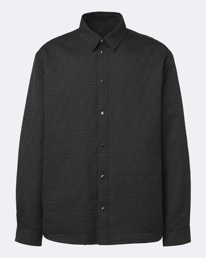 Fendi Giacca camicia FF Zucca in jacquard Nero