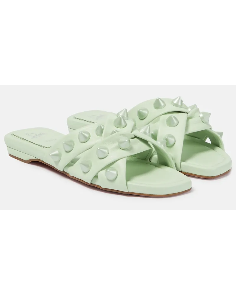 Christian Louboutin Sandali Miss Spika Club in pelle Verde