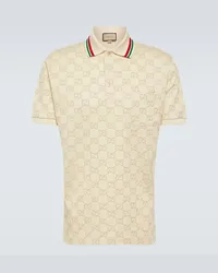 Gucci Polo in jacquard GG Neutro