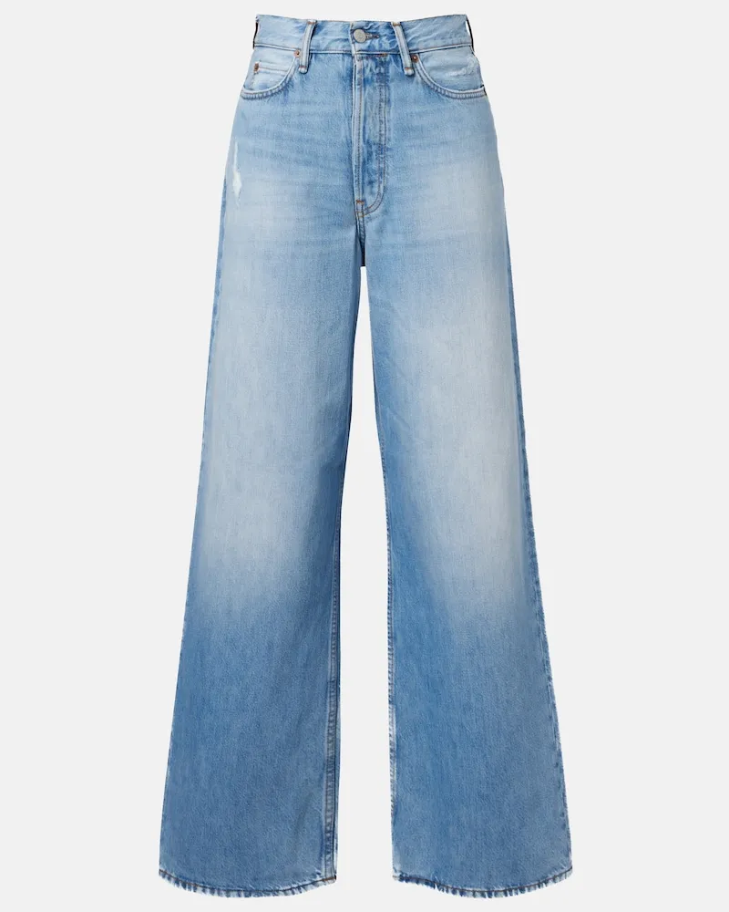 Acne Studios Jeans 1981 a gamba larga e vita media Blu