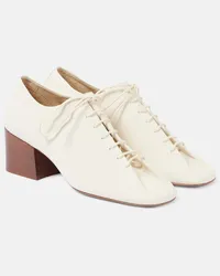 Christophe Lemaire Stringate Souris 55 in pelle Bianco