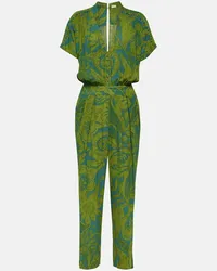 Poupette St Barth Jumpsuit Becky con stampa Verde