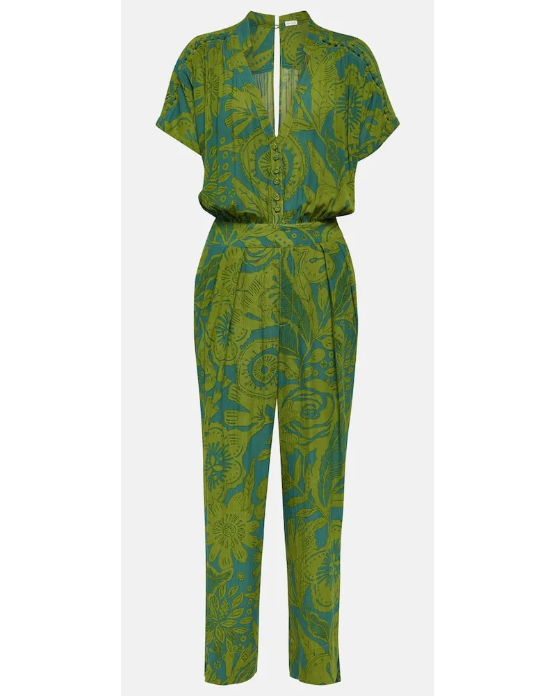 Poupette St Barth Jumpsuit Becky con stampa Verde