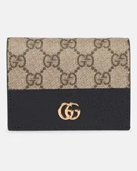 Gucci Portafoglio GG Marmont in canvas e pelle Nero