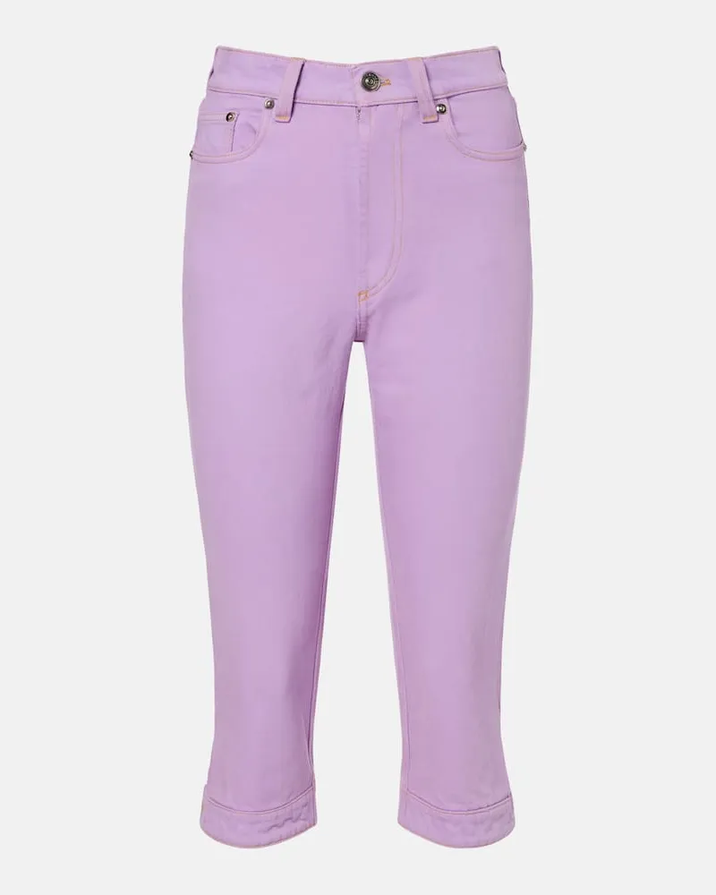 Versace Jeans capri a vita alta Viola