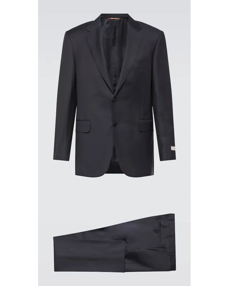 Canali Abito monopetto in lana Blu