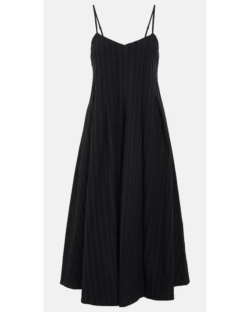 ASCENO Abito midi Kate in cotone Nero