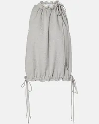 ATTICO Top in cotone con scollo all’americana Grigio