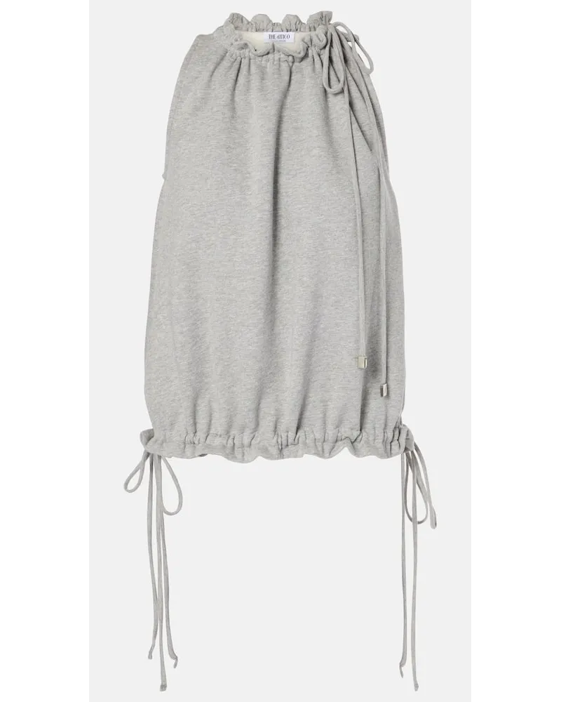 ATTICO Top in cotone con scollo allâamericana Grigio
