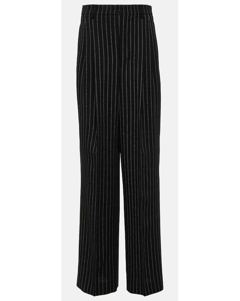 AMI Paris Pantaloni a gamba larga in lana Nero
