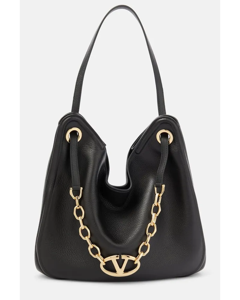 Valentino Garavani Borsa VLogo Moon Medium in pelle Nero