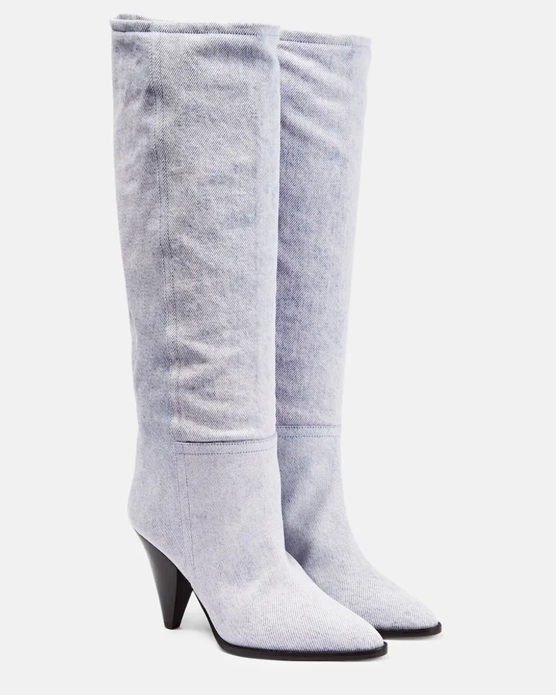 Isabel Marant Stivali Ririo in denim Viola