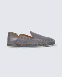 Christian Louboutin Espadrillas Espadon in jacquard con pelle Grigio