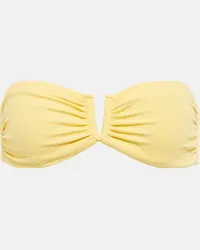 Melissa Odabash Top bikini a fascia Alba Giallo