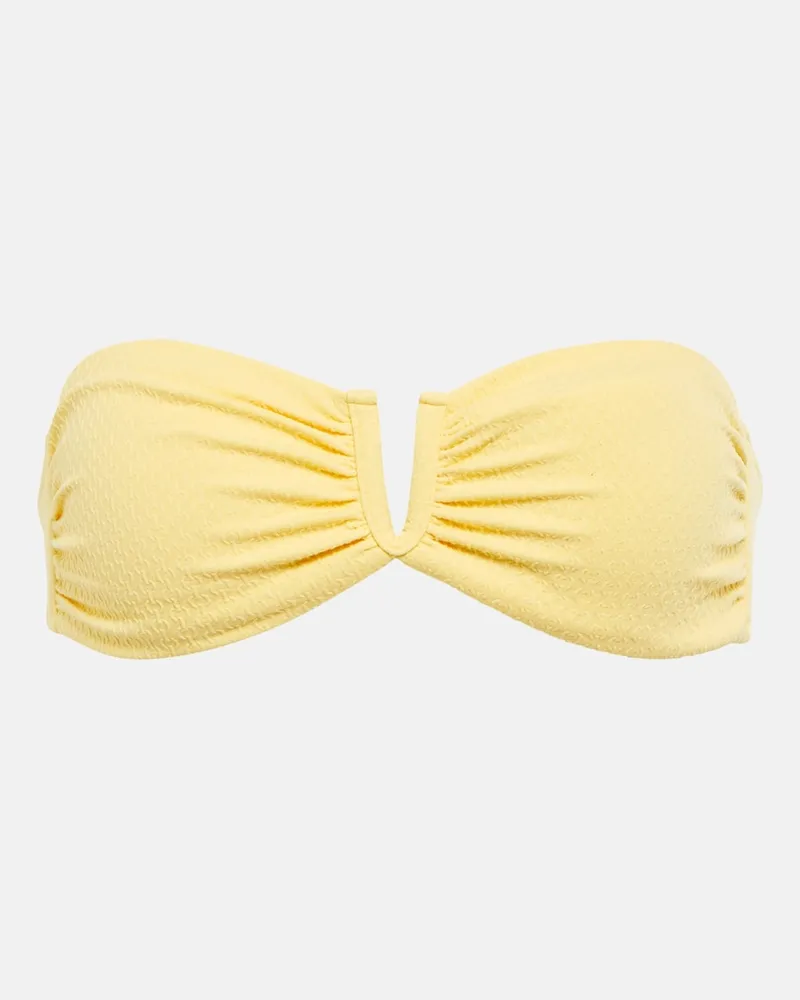 Melissa Odabash Top bikini a fascia Alba Giallo