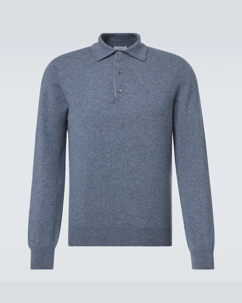 AGNONA Pullover polo in cashmere Blu