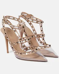 Valentino Garavani Pumps Rockstud in pelle e PVC Rosa