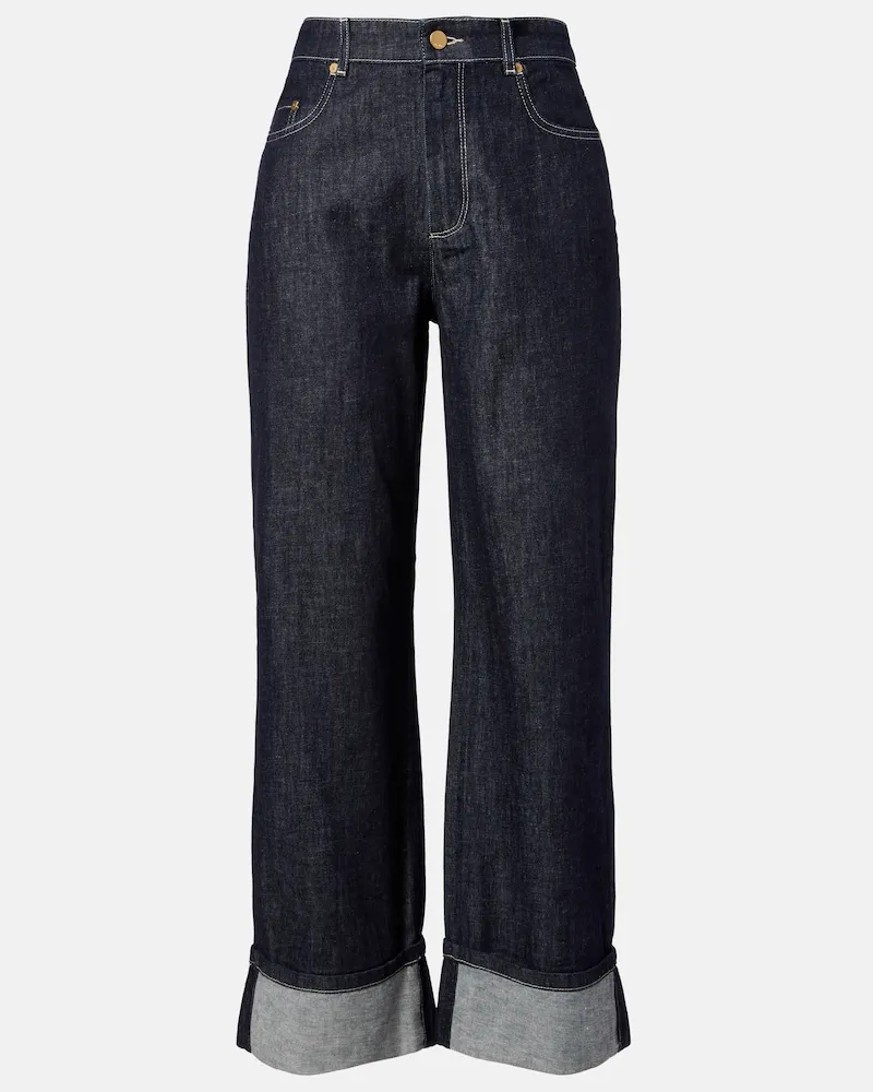 Max Mara Jeans a gamba larga Blu