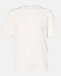 extreme cashmere T-shirt N°268 Cuba in cotone e cashmere Bianco