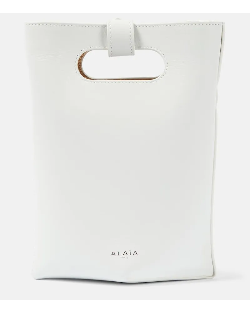 Alaïa AlaÃ¯a Borsa Folded Small in pelle Bianco