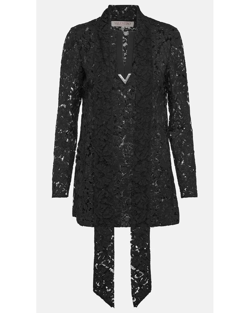Valentino Garavani Top in pizzo guipure Nero