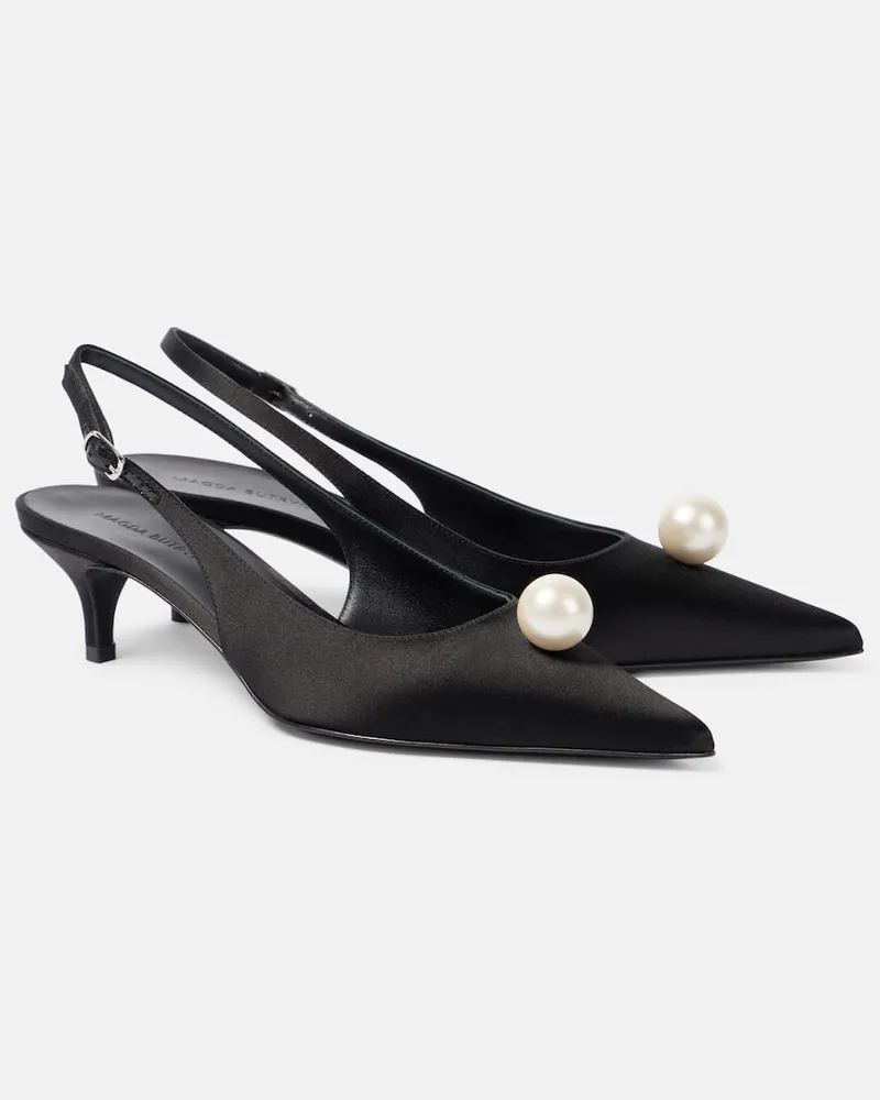 Magda Butrym Pumps slingback in raso Nero