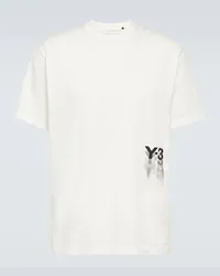 Y-3 T-shirt in jersey di cotone Bianco