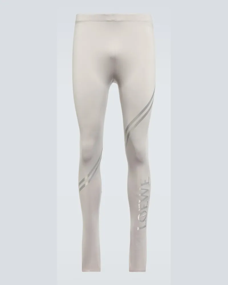 Loewe Leggings con logo Grigio