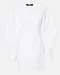 Jacquemus Abito corto Chemise Casaco in cotone Bianco