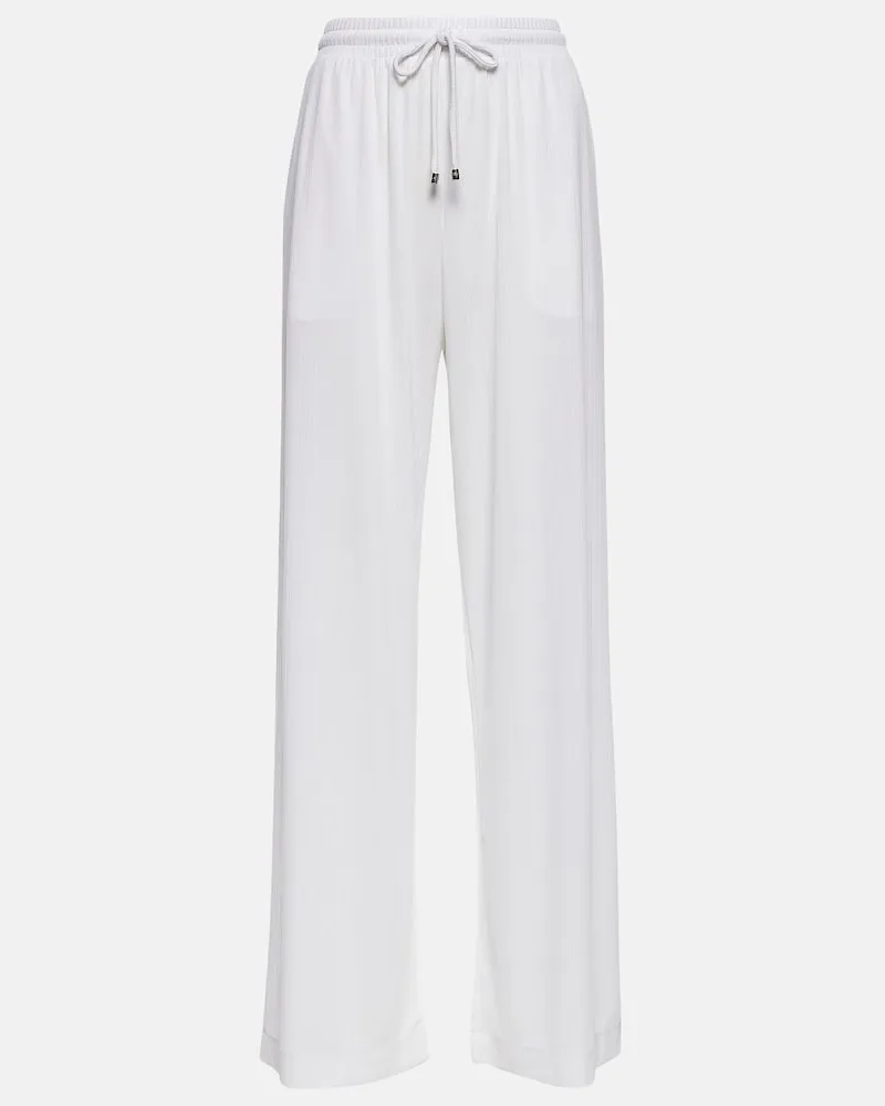Max Mara Pantaloni Vincita plissÃ© a vita alta Bianco
