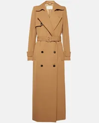 Dries van Noten Trench in gabardine di misto lana Marrone