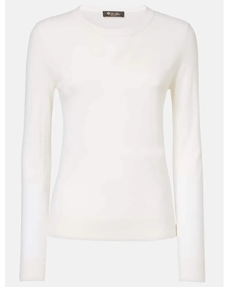 Loro Piana Pullover Piuma in cashmere Bianco