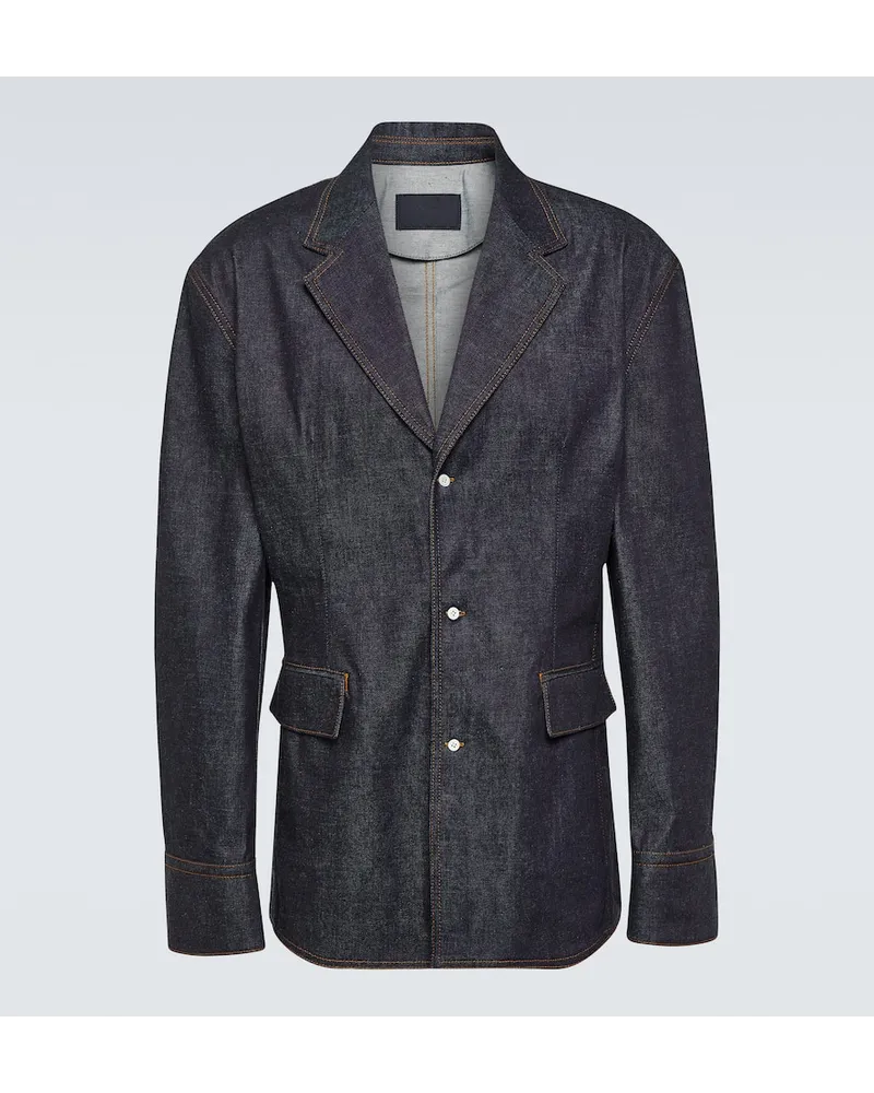 Prada Giacca monopetto di jeans Blu