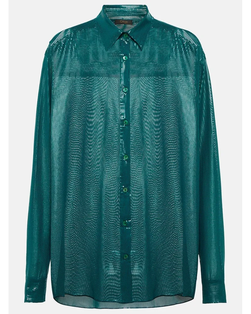 Oséree OsÃ©ree Camicia in lamÃ Verde