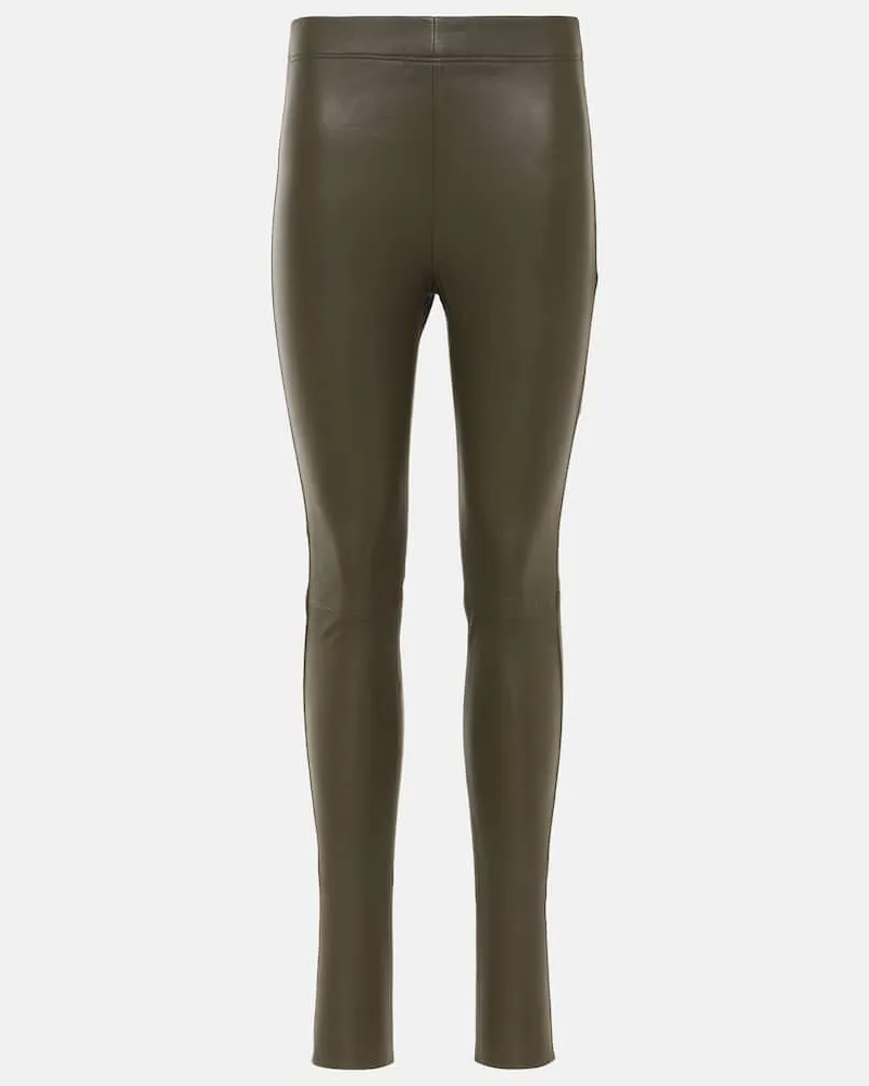 Joseph Leggings in pelle Verde