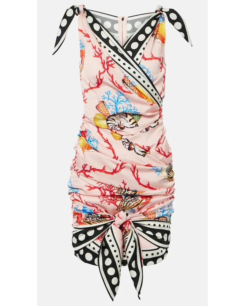 Dolce & Gabbana Miniabito Capri in misto seta con stampa Multicolore