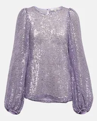 Dorothee Schumacher Blusa Sparkling Moment con paillettes Viola