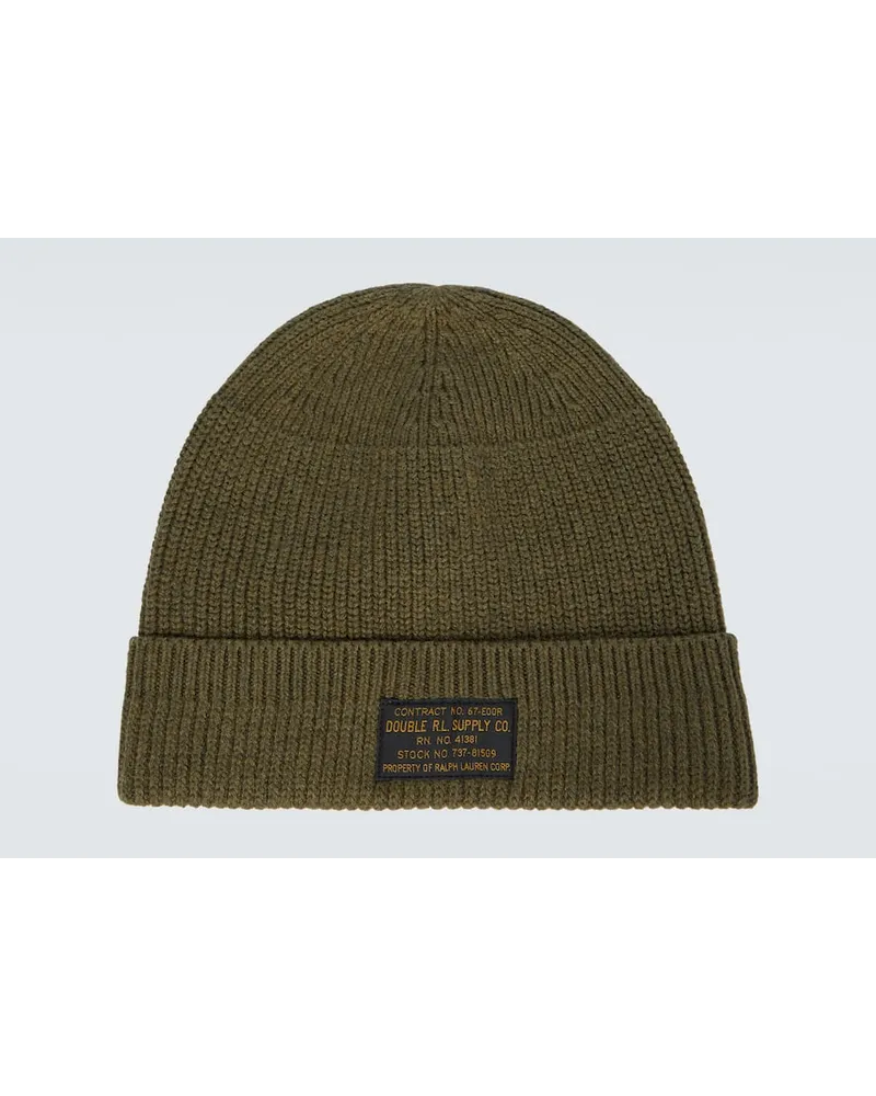 RRL Berretto in maglia di cotone stretch Verde