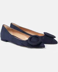 Gianvito Rossi Ballerine Camden in suede Blu