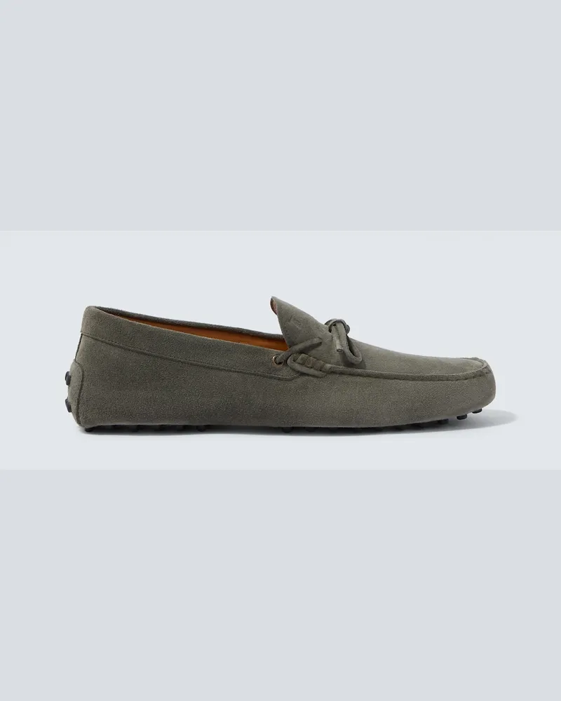TOD'S Mocassini Gommino in suede Verde