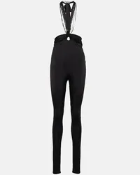 ATTICO Pantaloni slim Ruby a vita alta Nero