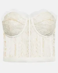 Alexander McQueen Bustier in pizzo Bianco