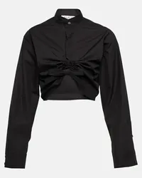 Alaïa Alaïa Camicia cropped in cotone Nero